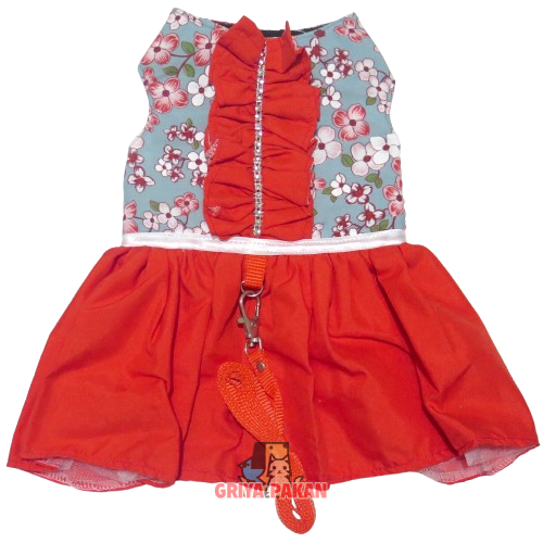 Baju Kucing Rok Tali Harnes Uk L