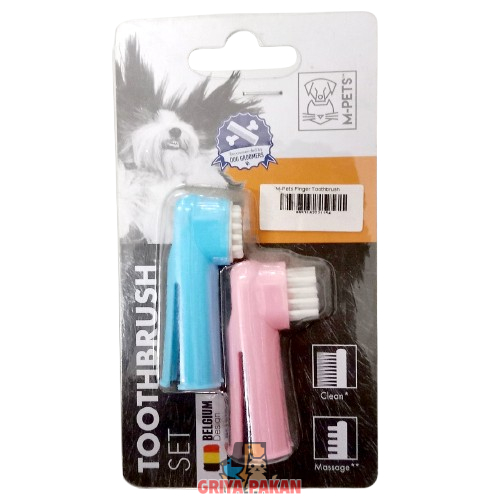 M-Pets Finger Toothbrush Set 2pcs