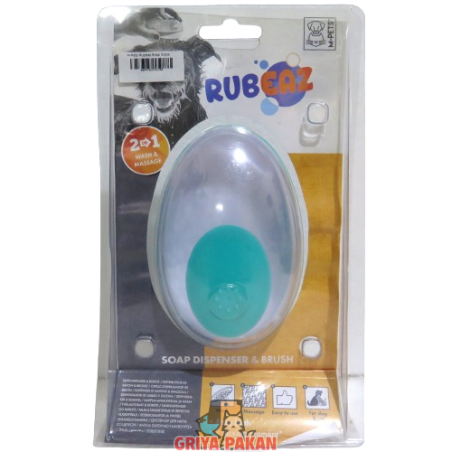 M-Pets Rubeaz Soap Dispenser & Brush 11.5x7.5cm Tosca