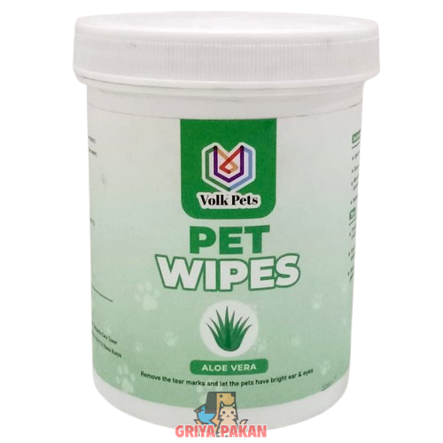 Volk Pets Eye & Ear Wipes For Tear Stain 150pcs Aloe Vera