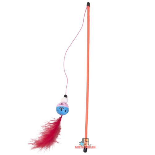 Mainan Stick Kucing Pancing Bola Bulu