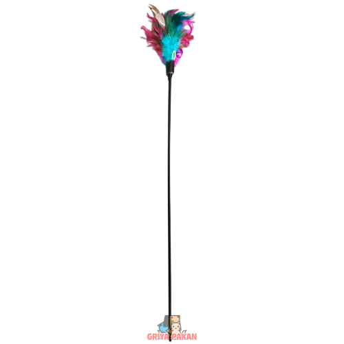 Mainan Stick Kucing Hitam Bulu Klinting