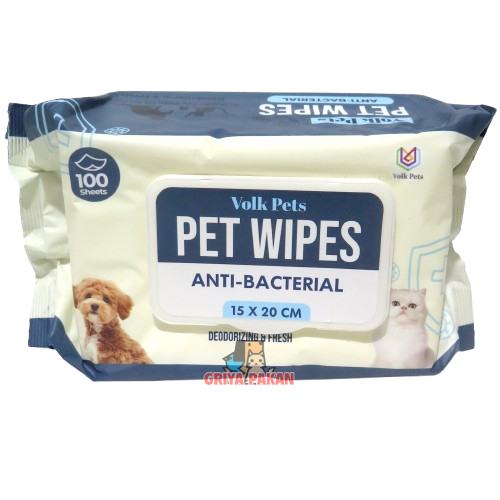 Volk Pets Wipes 100pcs Anti Bacterial